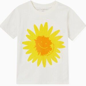 NWT Stella McCartney Kids Smiley Sunflower Logo Tee